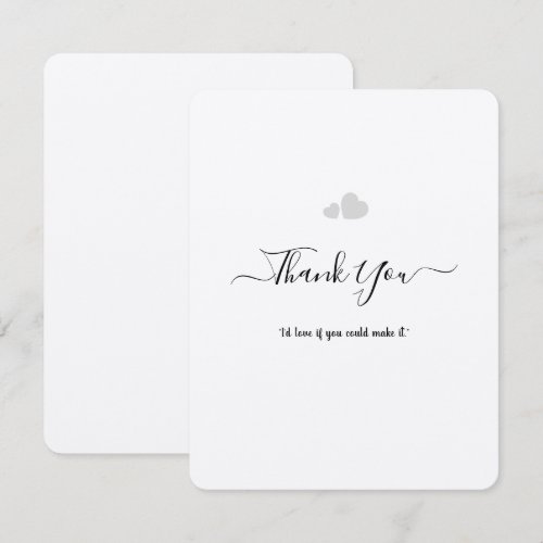 Create Your Own Simple Professional 4.25"x5.5"Flat Thank You Card