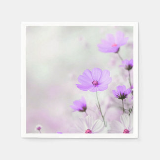 Create Your Own Simple Purple Flowers Napkins