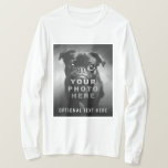 Create Your Own Simple Single Photo & Custom Text T-Shirt<br><div class="desc">Turn your favorite memories into wearable art with this fully customizable long sleeve shirt featuring space for your own photo and optional text. Whether it’s a beloved pet, a funny moment, a travel snapshot, or a meaningful design, this shirt lets you create a one-of-a-kind piece that’s as personal as it...</div>
