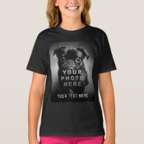 Create Your Own Simple Single Photo & Custom Text  T-Shirt