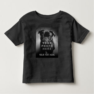 Create Your Own Simple Single Photo & Custom Text  Toddler T-shirt