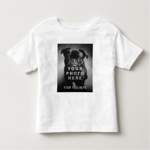 Create Your Own Simple Single Photo & Custom Text Toddler T-shirt