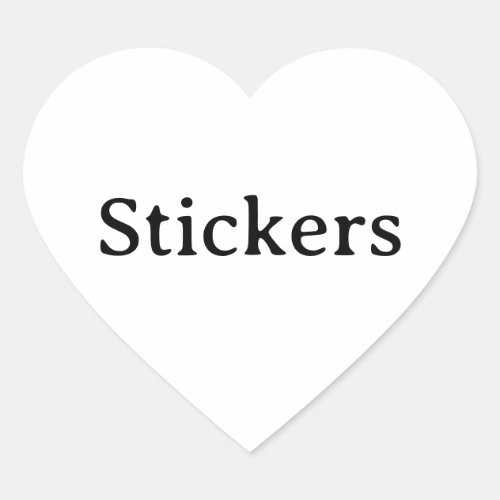 Create Your Own Simple Small 1½" (sheet of 20) Heart Sticker