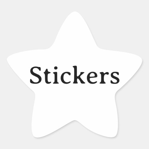 Create Your Own Simple Small 1½" (sheet of 20) Star Sticker