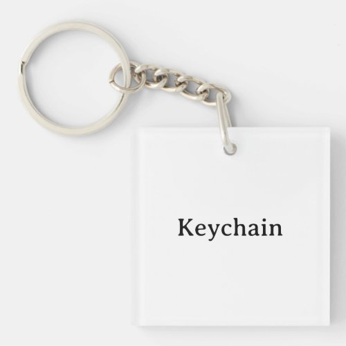Create Your Own Simple Square single-sided 1.875" Keychain