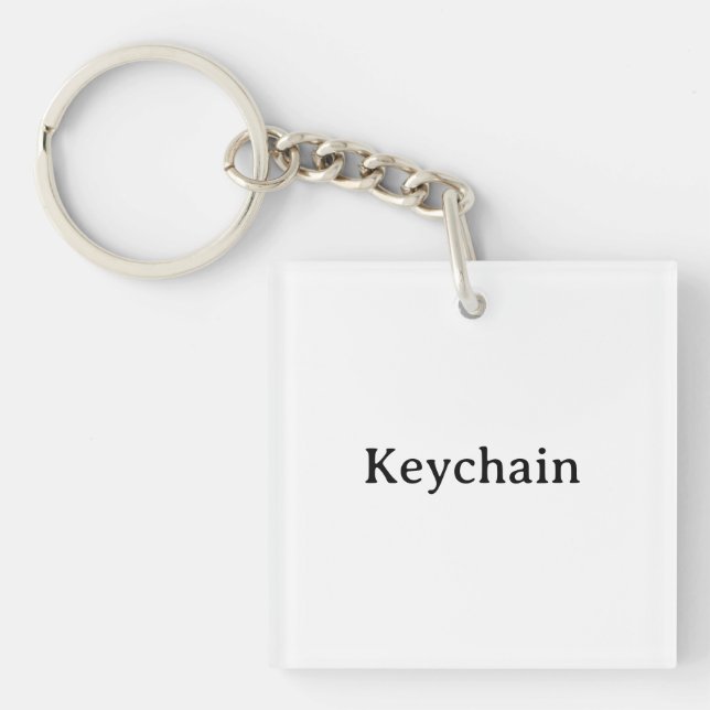 Create Your Own Simple Square single-sided 1.875" Keychain (Front)