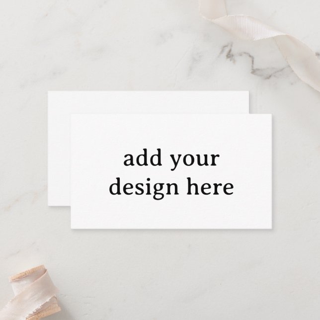 Create Your Own Simple Squared 3.5" x 2.0" Flat Place Card (Front/Back In Situ)