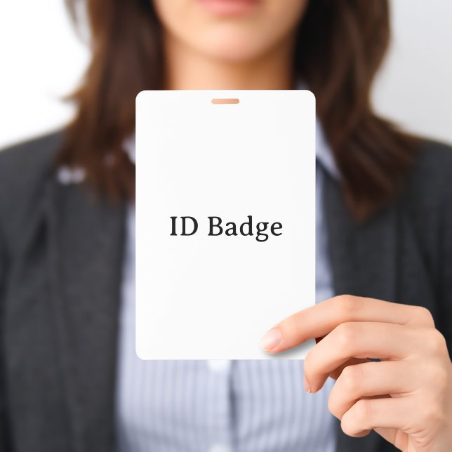 Create Your Own Simple Vertical 4"x6" PVC Plastic Badge (Presented)