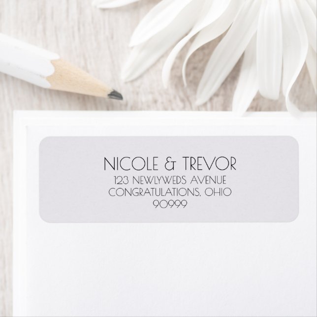 Create Your Own Simple Wedding Return Address Label (Insitu)