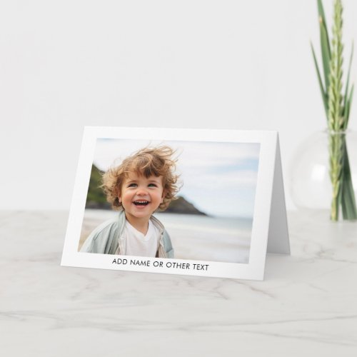 Create Your Own Single Photo Gallery white border Card