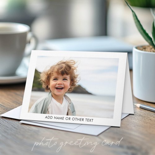 Create Your Own Single Photo Gallery white border Card