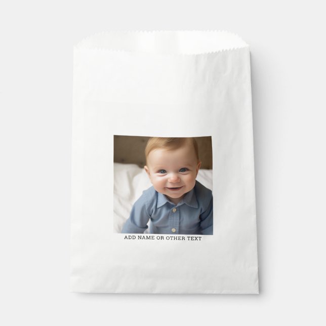 Create Your Own Single Photo Gallery white border Favor Bag (Front)