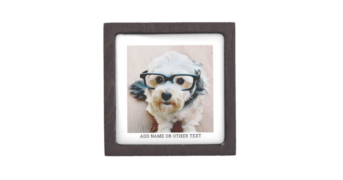 Create Your Own Single Photo Gallery white border Gift Box | Zazzle