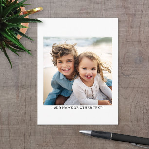 Create Your Own Single Photo Gallery white border Postcard