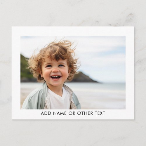 Create Your Own Single Photo Gallery white border Postcard