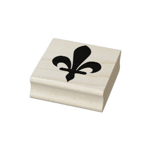 Create Your Own Single Stem Fleur De Lis Rubber Stamp