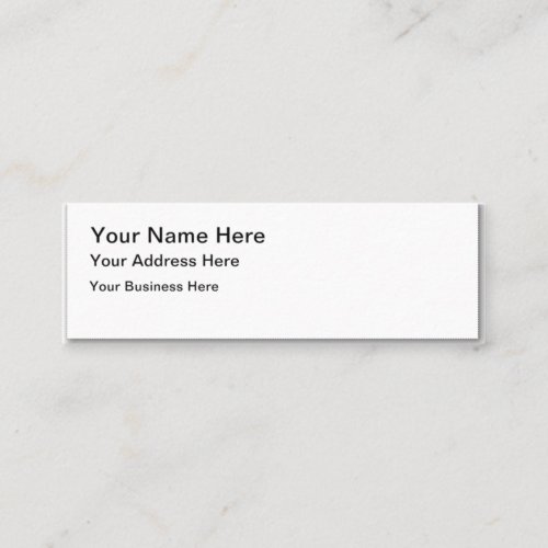 Create Your Own Skinny Business Card