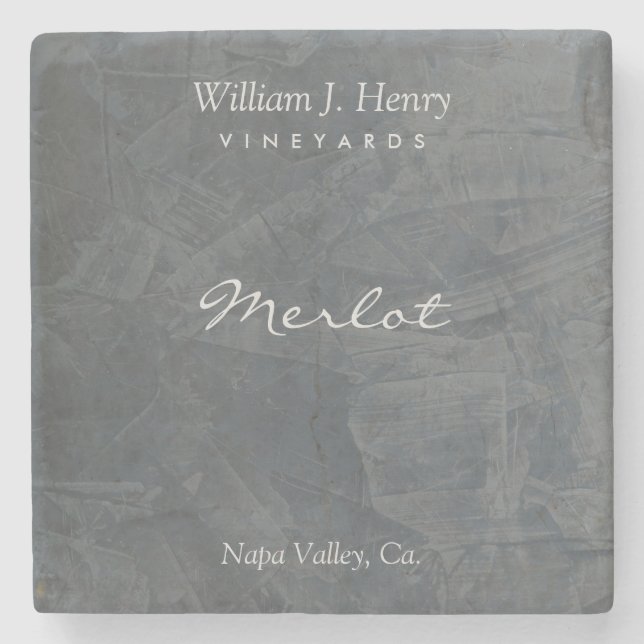 Create Your Own Slate Stone Wine Coasters (Front)