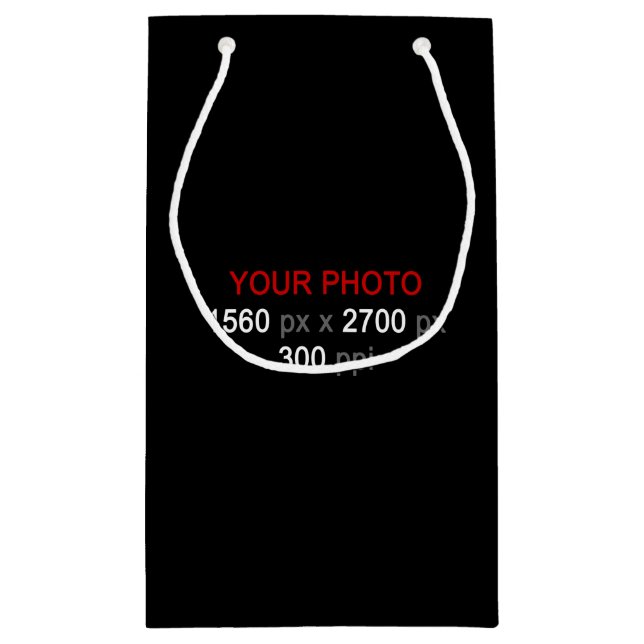 Create Your Own Small 2 Photos Gift Bag (Back)