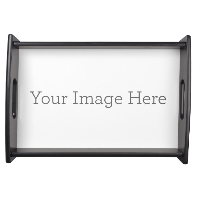 Small Serving Tray, Black (Front)
