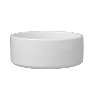 plain white dog bowl