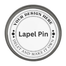 Create Your Own Small Round Gunmetal Lapel Pin