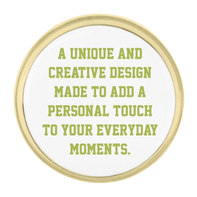 Create Your Own Small Round Lapel Pin (Front)