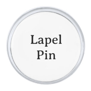 Create Your Own Small Round Silver Finish Lapel Pin