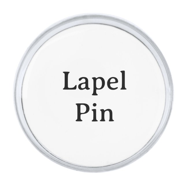 Create Your Own Small Round Silver Finish Lapel Pin (Front)