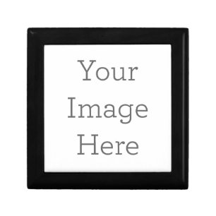 Create Your Own Small Square Black Tile Gift Box