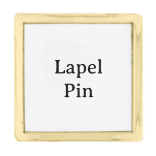 Create Your Own Small Square Gold Finish Lapel Pin