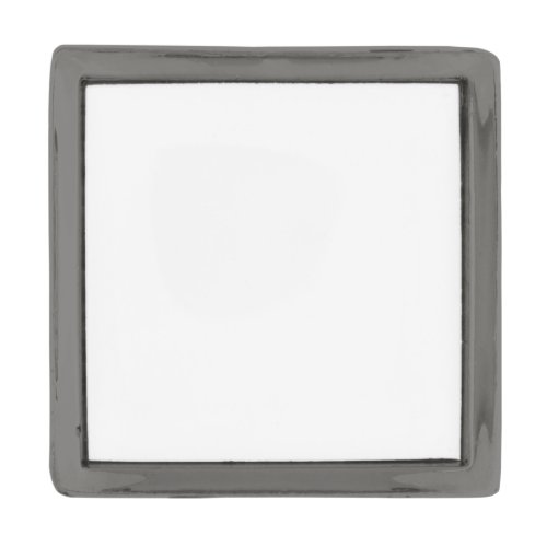 Create Your Own Small Square Gunmetal Finish Lapel Pin