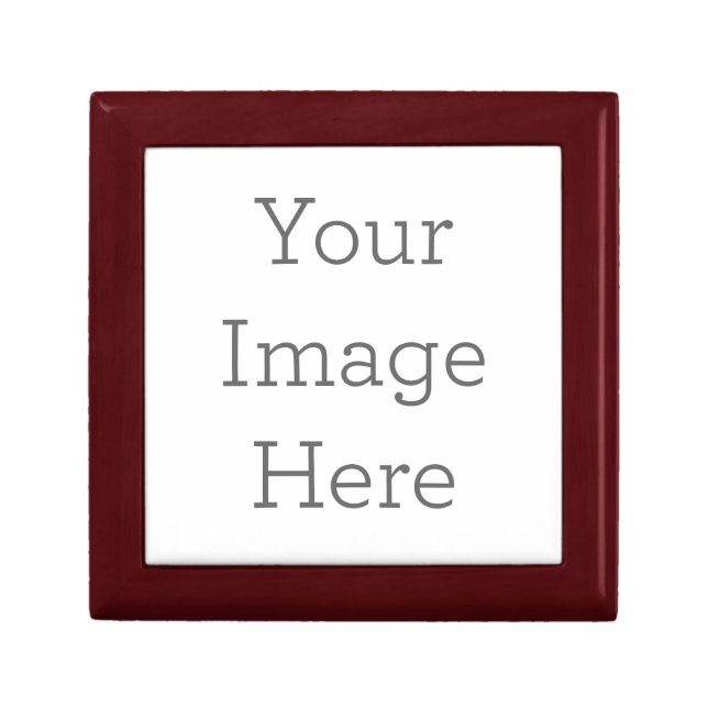 Small 5.125" Square w/4.25" Tile Gift Box, Mahogany (Front)