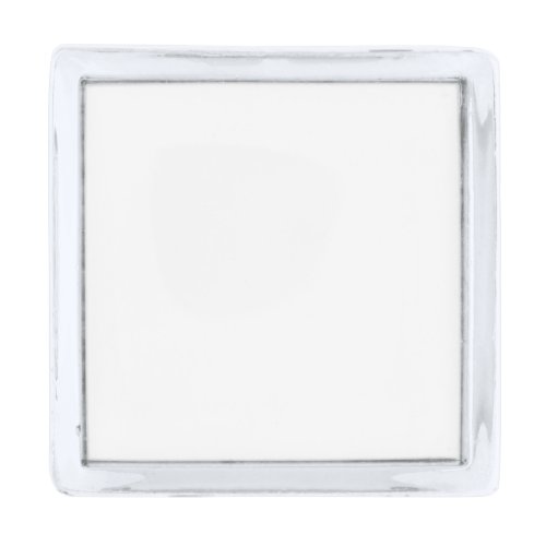 Create Your Own Small Square Silver Finish Lapel Pin