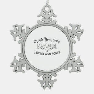 Create Your Own Snowflake Pewter Christmas Ornament