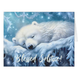 Create Your Own Snowy Winter Solstice Polar Bear Cards