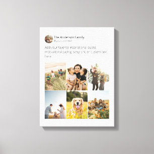 Create Your Own Social Media Photo Collage Canvas Print