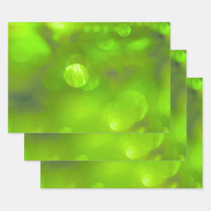 Create Your Own Soft Bokeh Lights - Lime Green Wrapping Paper Sheets