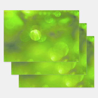 Create Your Own Soft Bokeh Lights - Lime Green Wrapping Paper Sheets