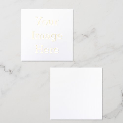 Create Your Own Soft Touch Gold Square Foil Business Cards