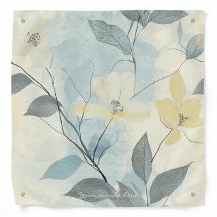 Create Your Own Soft Yellow Flowers Minimalist Bandana