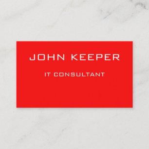 Create Your Own Solid Bright Red Business Card