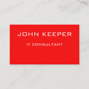 Create Your Own Solid Bright Red Business Card