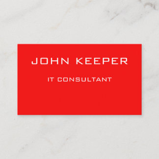 Create Your Own Solid Bright Red Business Card