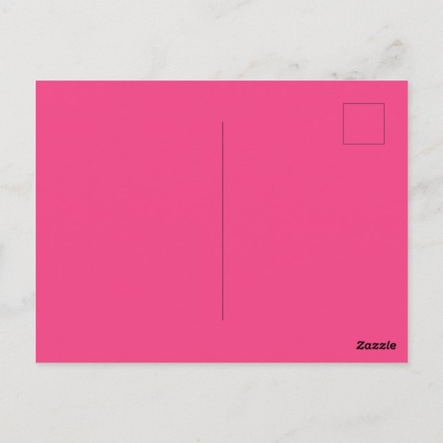 Create Your Own Solid Color Glossy Postcard (Back)