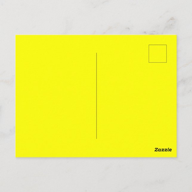 Create Your Own Solid Color Glossy Postcard (Back)