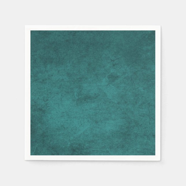 Create Your Own Solid Teal Distressed Style Paper Napkins (Front)