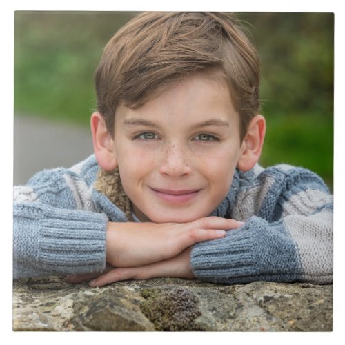 Create Your Own Son Photo Custom Pic Double Sided  Ceramic Tile