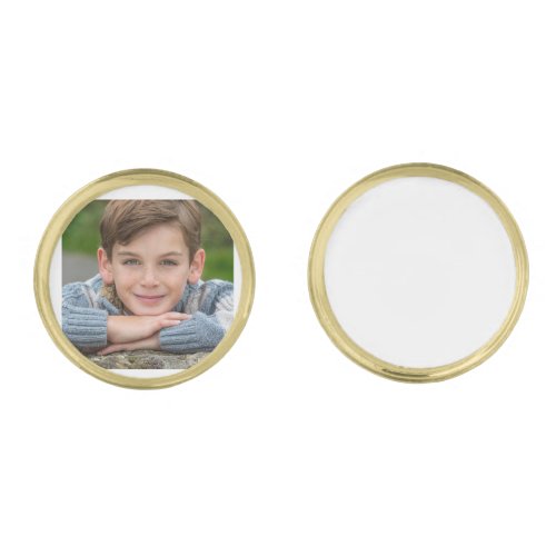 Create Your Own Son Photo Custom Pic Double Sided Cufflinks