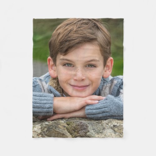 Create Your Own Son Photo Custom Pic Double Sided Fleece Blanket